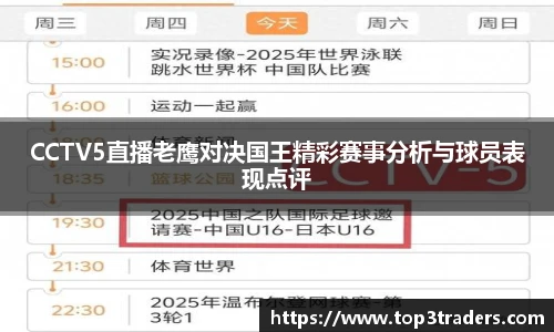 CCTV5直播老鹰对决国王精彩赛事分析与球员表现点评